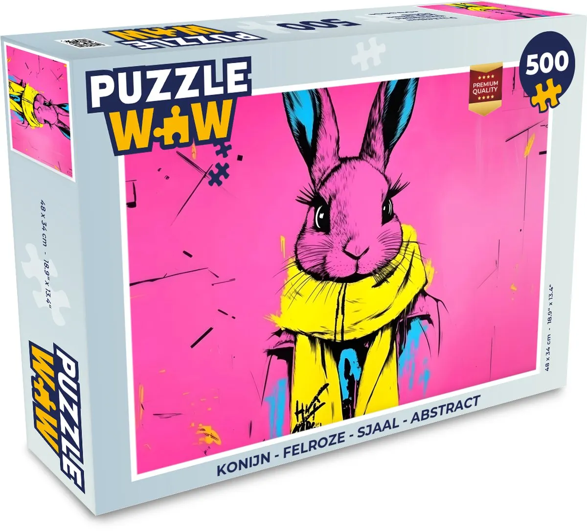 PuzzleWow Konijn Sjaal Legpuzzel 500 Stuks