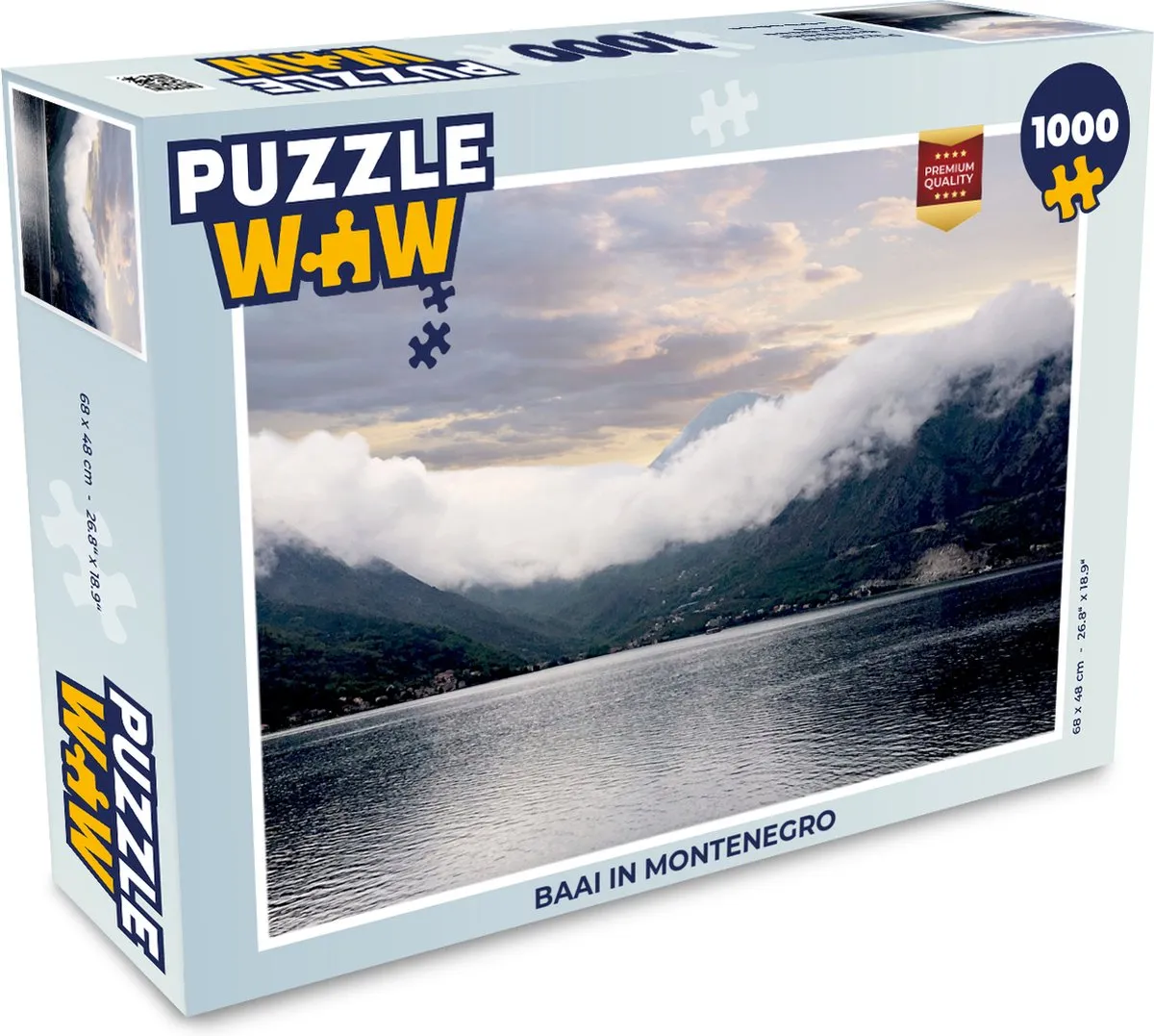 PuzzleWow Legpuzzel 1000 Stuks Montenegro - Multicolor