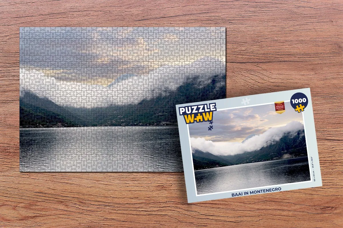 PuzzleWow Legpuzzel 1000 Stuks Montenegro - Multicolor