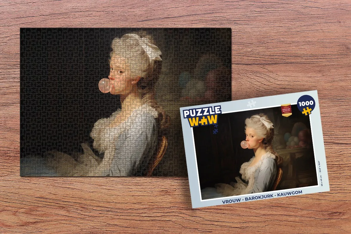PuzzleWow Legpuzzel 1000 Stuks - Barokjurk Kauwgom