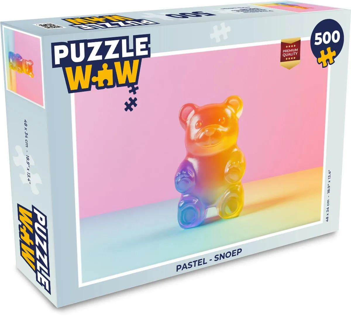 PuzzleWow Pastel Gummy Legpuzzel 500 Stuks - 8721169400365