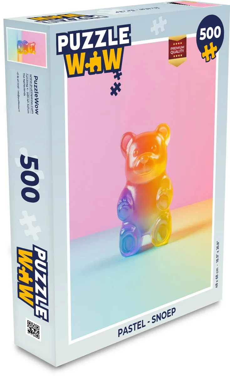 PuzzleWow Pastel Gummy Legpuzzel 500 Stuks - 8721169400365
