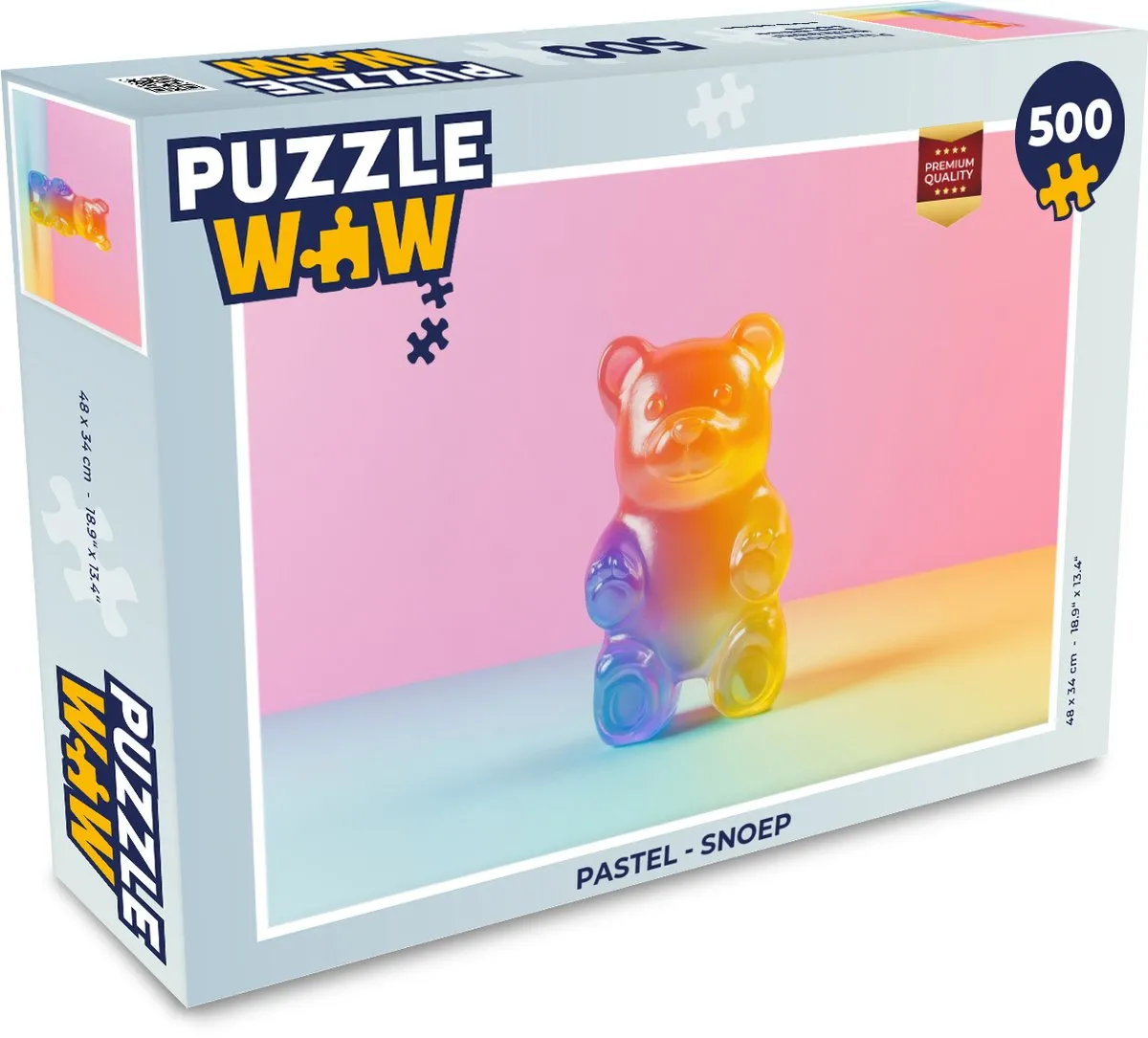 PuzzleWow Pastel Gummy Legpuzzel 500 Stuks - 8721169400365