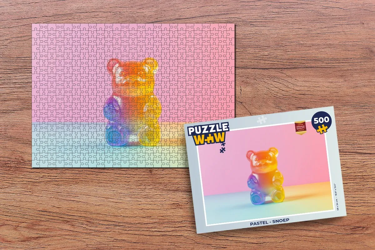 PuzzleWow Pastel Gummy Legpuzzel 500 Stuks - 8721169400365