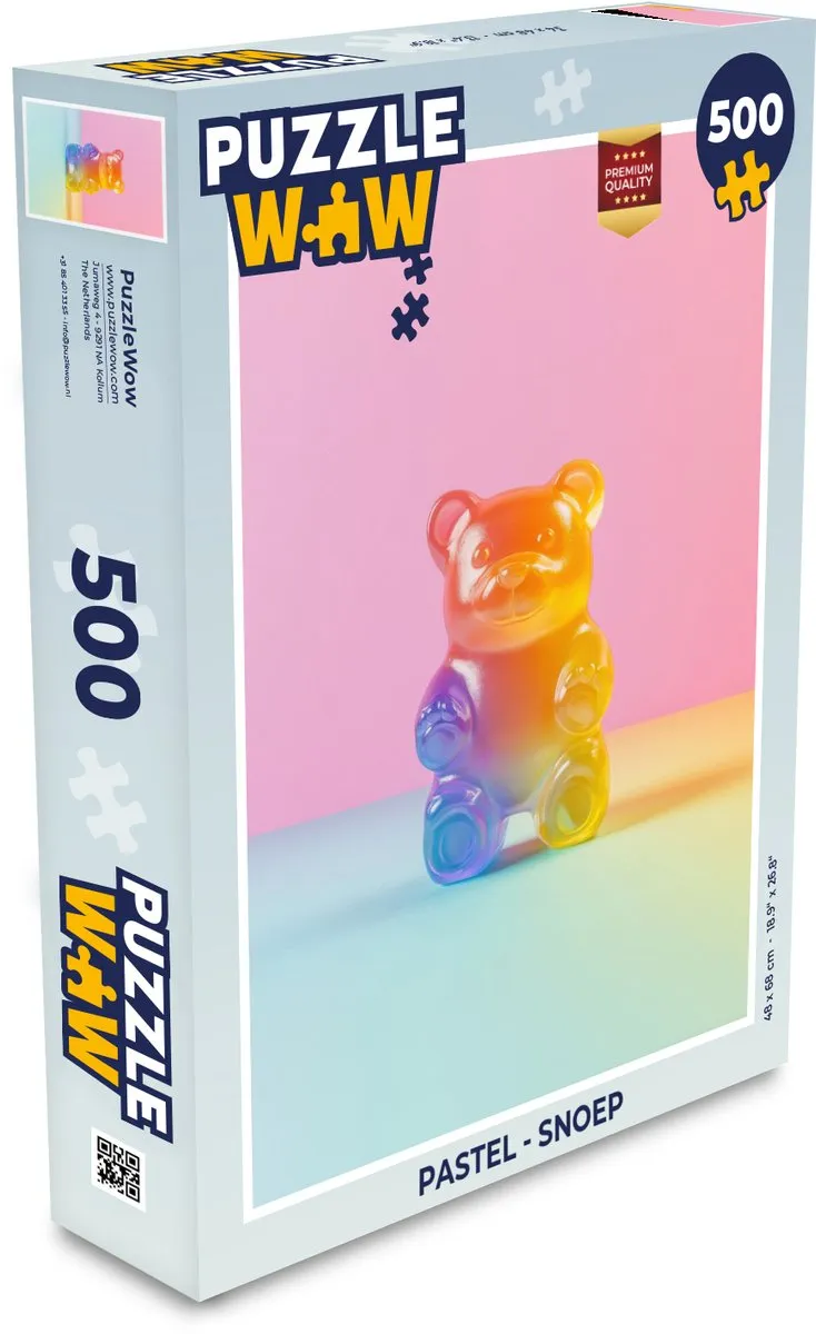 PuzzleWow Pastel Gummy Legpuzzel 500 Stuks - 8721169400365