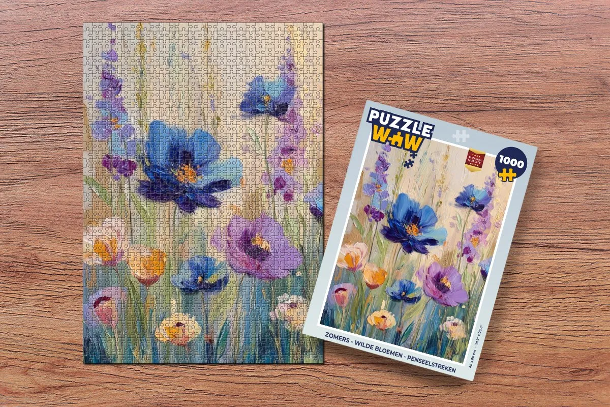 PuzzleWow Wilde Bloemen Legpuzzel 1000 Stuks