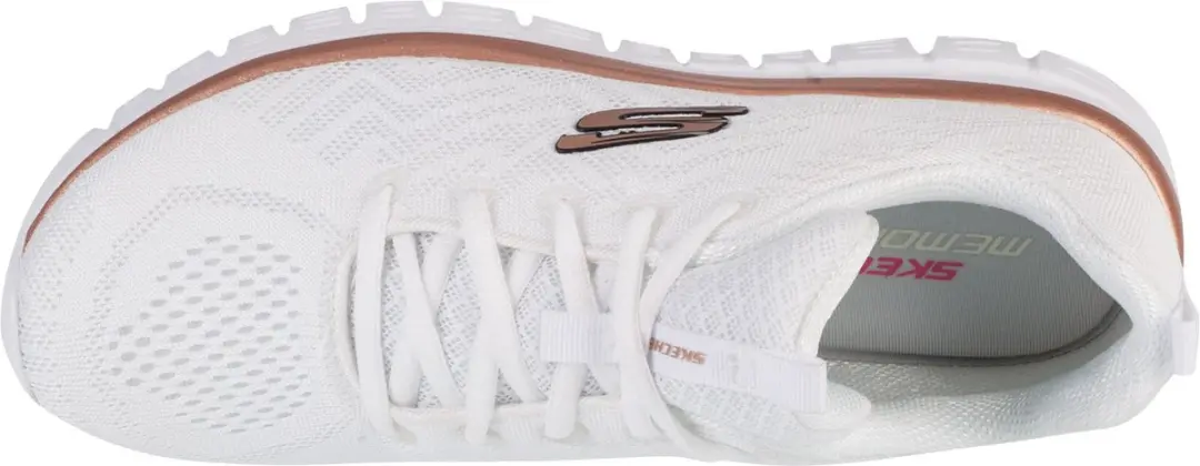Skechers Graceful Get Connected 12615-WTRG Sneakers - Wit - afbeelding 3 van 5
