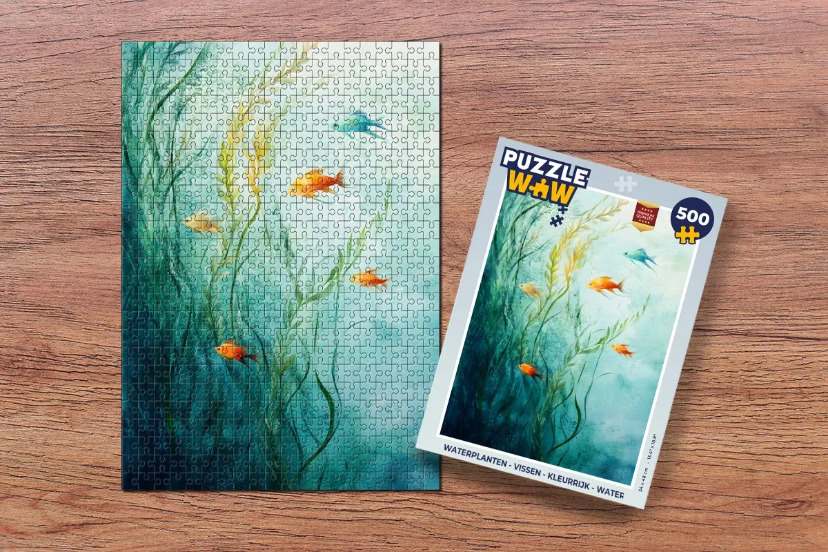 PuzzleWow Waterplanten & Vissen Legpuzzel 500 Stuks