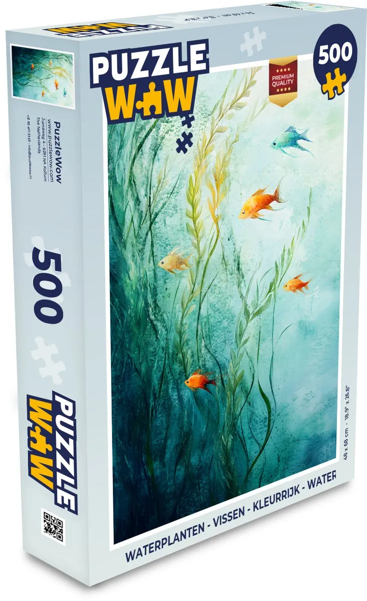 PuzzleWow Waterplanten & Vissen Legpuzzel 500 Stuks