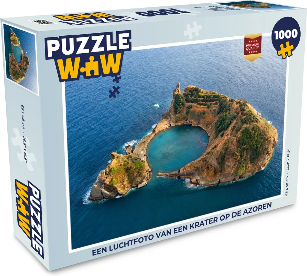 Puzzel Een luchtfoto van een krater op de Azoren - Legpuzzel - Puzzel 1000 stukjes volwassenen