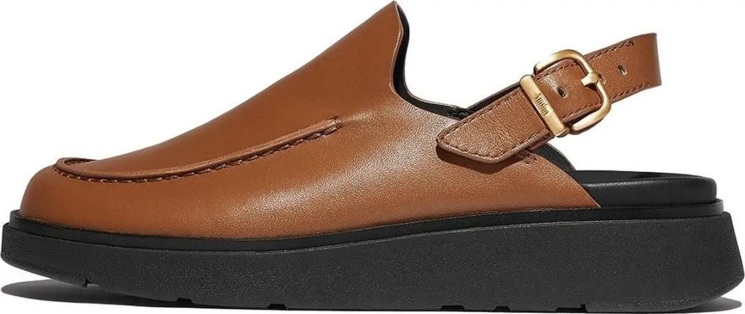 FitFlop FitFlop Gen-FF Leather Back-Strap Moc Mules BRUIN