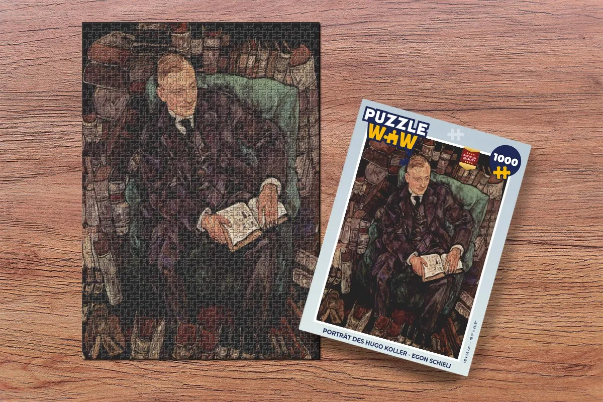 PuzzleWow Hugo Koller Egon Schiele Legpuzzel 1000 Stuks - Multicolor