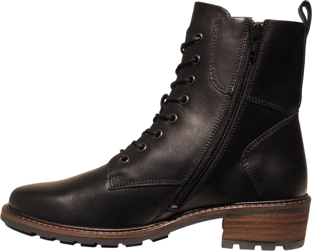 Solidus Leren Dames Veterboots 40.5 - Zwart