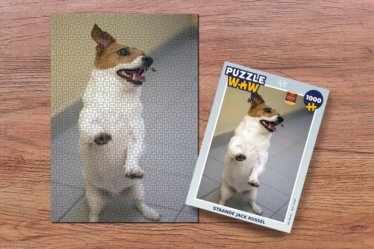 PuzzleWow Legpuzzel Jack Russel 1000 Stuks - Multicolor