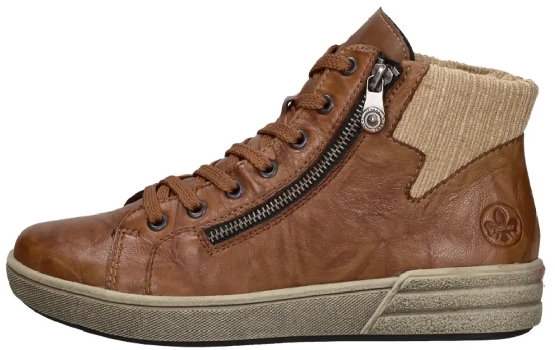Rieker Dames Veterboot 172201 - Cognac - Maat 40