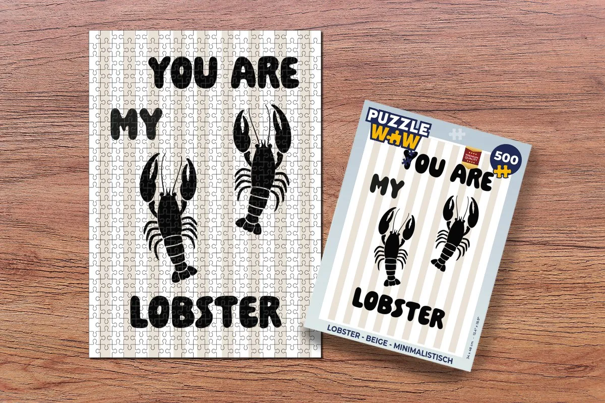 PuzzleWow Lobster Legpuzzel 500 Stuks - Beige