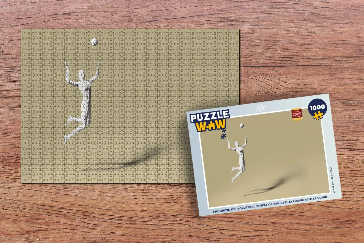 PuzzleWow Volleybal Legpuzzel 1000 Stuks - Multicolor