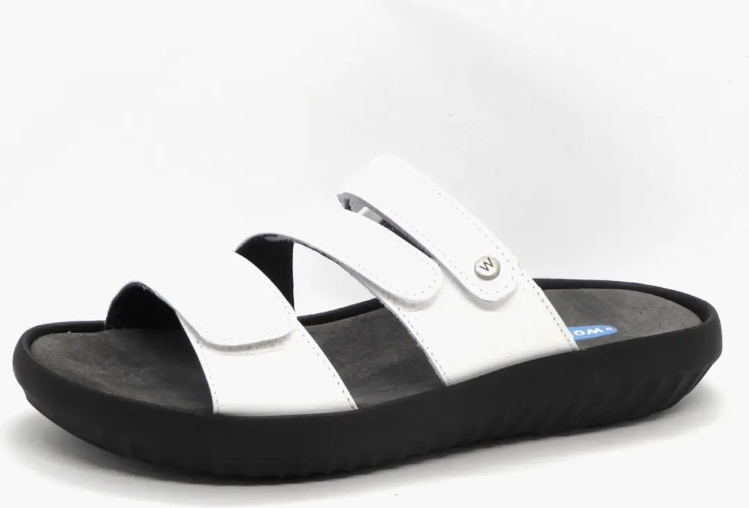Wolky Slippers Sense wit leer Dames Slippers