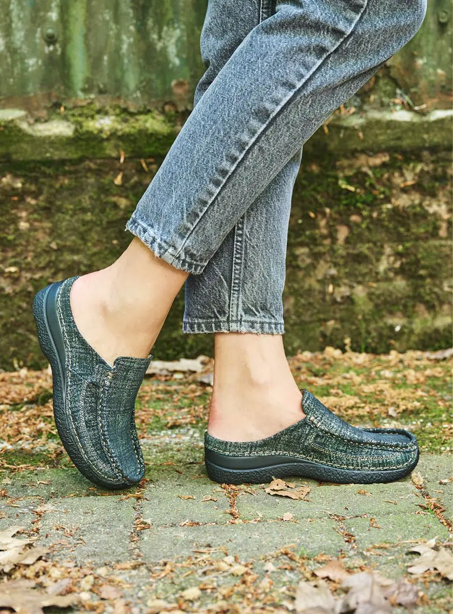 Wolky Roll Slide Teenslipper - 43 - Zwart/Goud Metallic - afbeelding 6 van 6