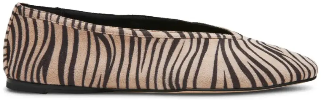 Steve Madden Leni-A Dames Ballerina's - Taupe Zebra - afbeelding 3 van 6