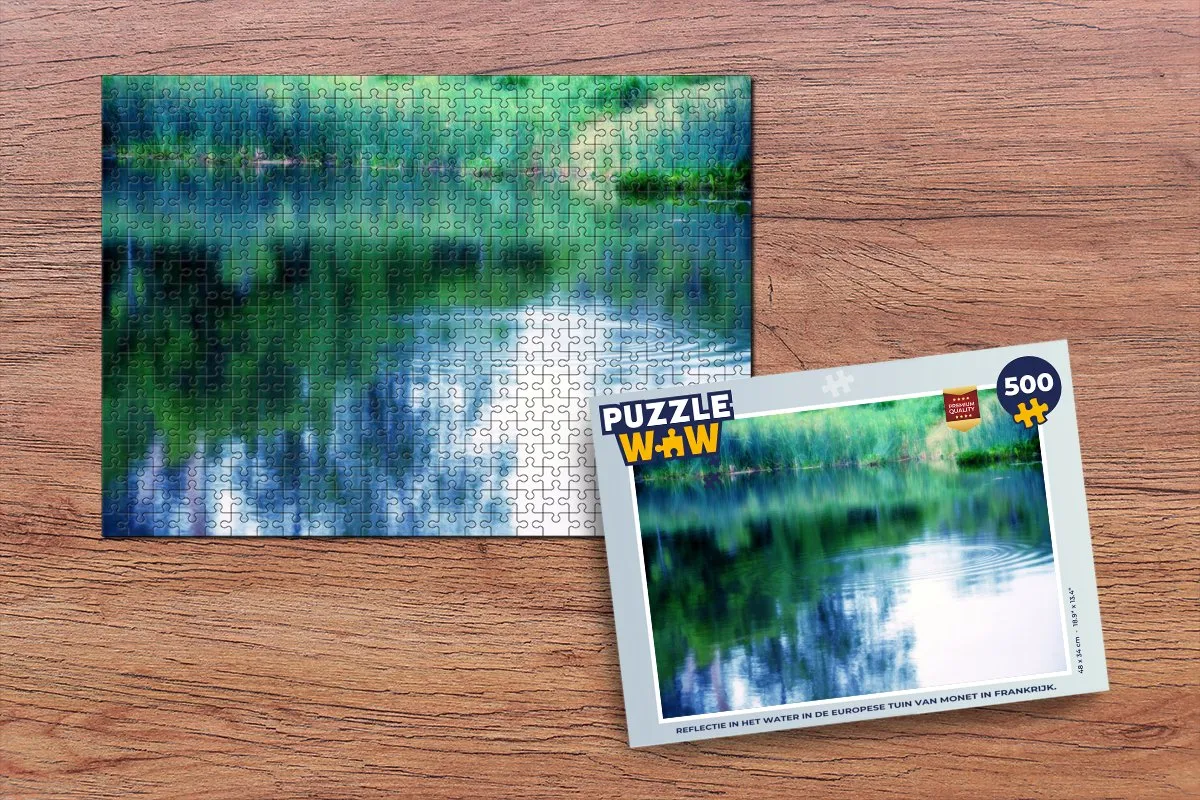 PuzzleWow Monet Europese Tuin Legpuzzel 500 Stuks - Multicolor