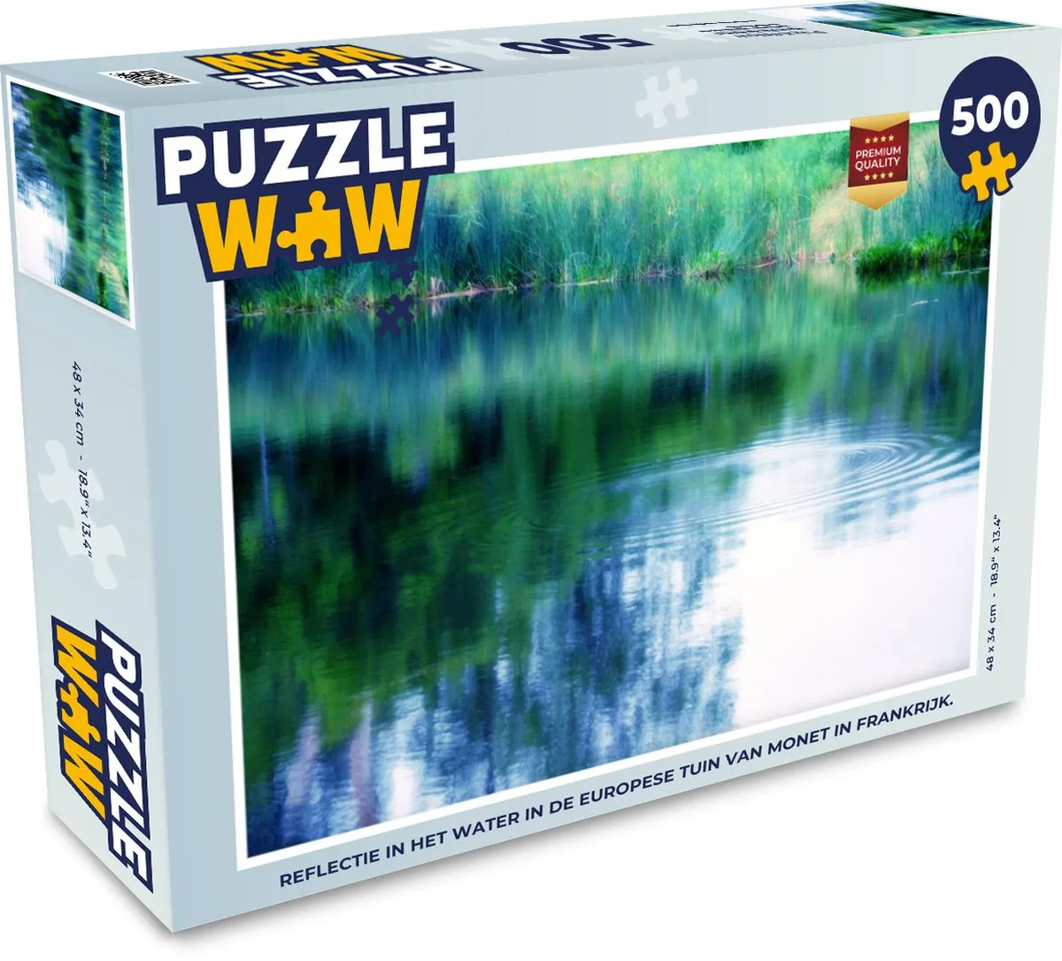 PuzzleWow Monet Europese Tuin Legpuzzel 500 Stuks - Multicolor
