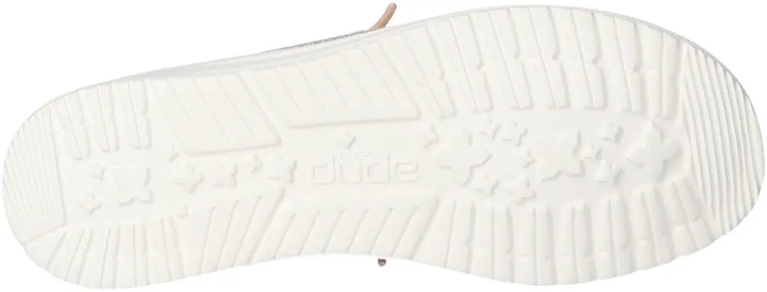 HEYDUDE Wendy Metallic Sparkle Instappers - Roze - Maat 41