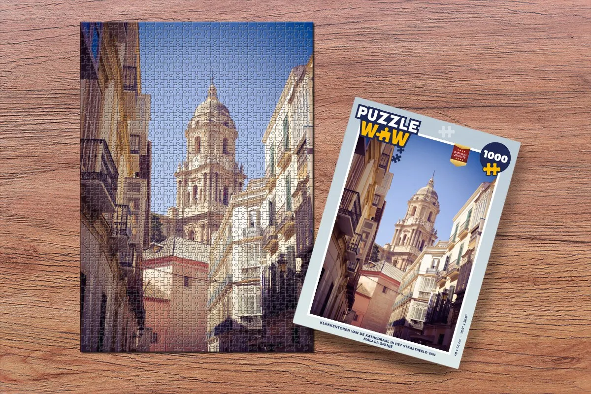 PuzzleWow Klokkentoren Málaga Legpuzzel 1000 Stuks - Multicolor