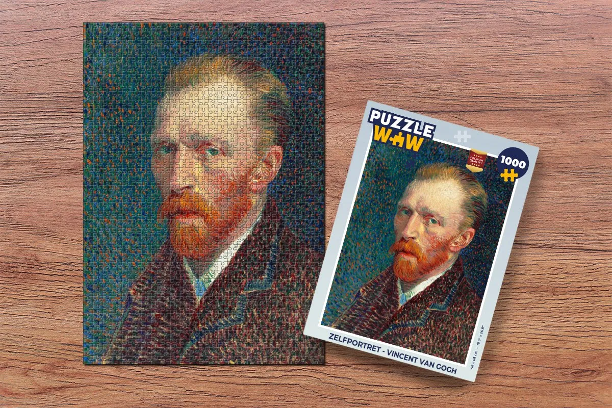 PuzzleWow Vincent van Gogh Zelfportret Legpuzzel 1000 Stuks - Multicolor
