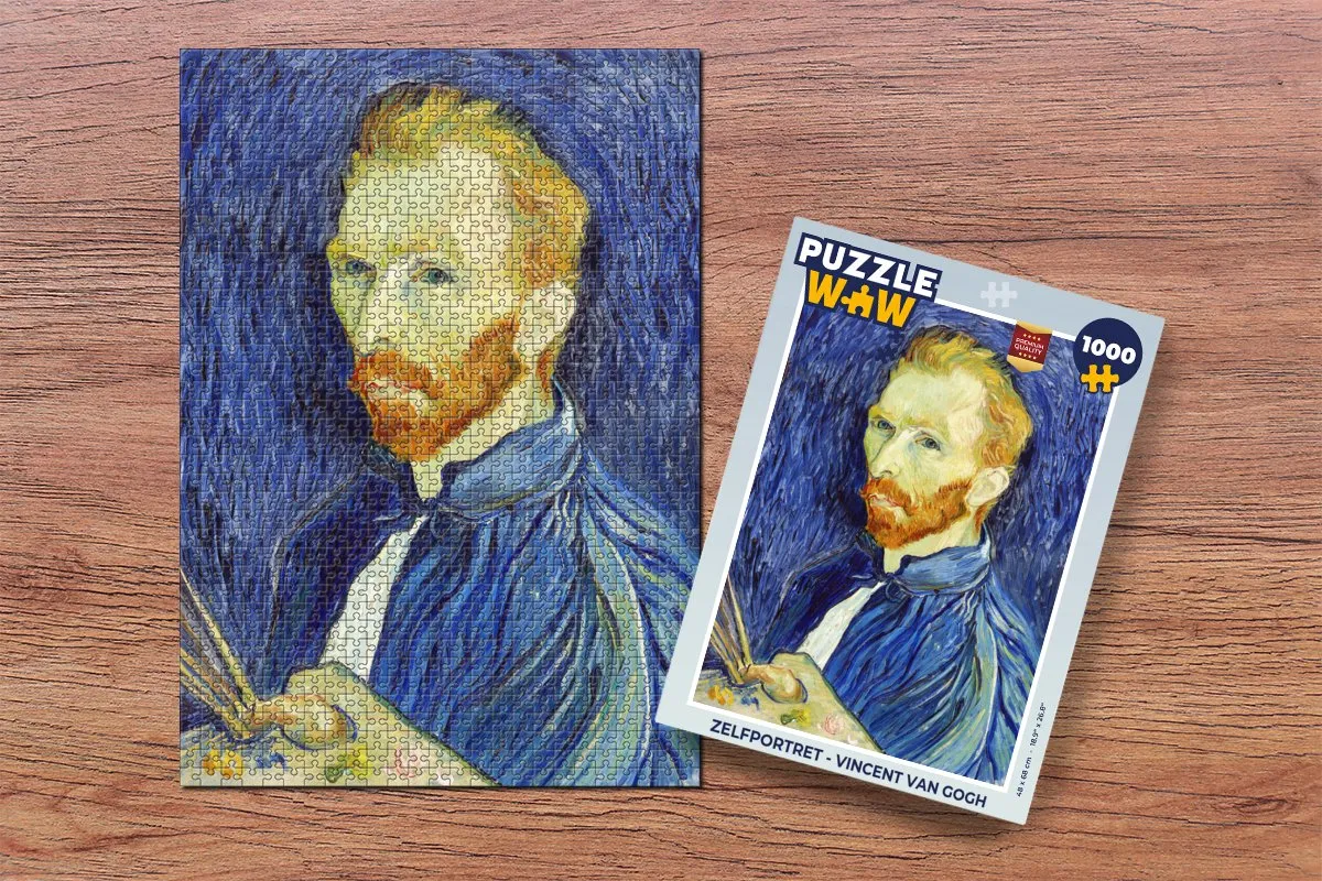 PuzzleWow Vincent van Gogh Zelfportret Legpuzzel 1000 Stuks - Multicolor
