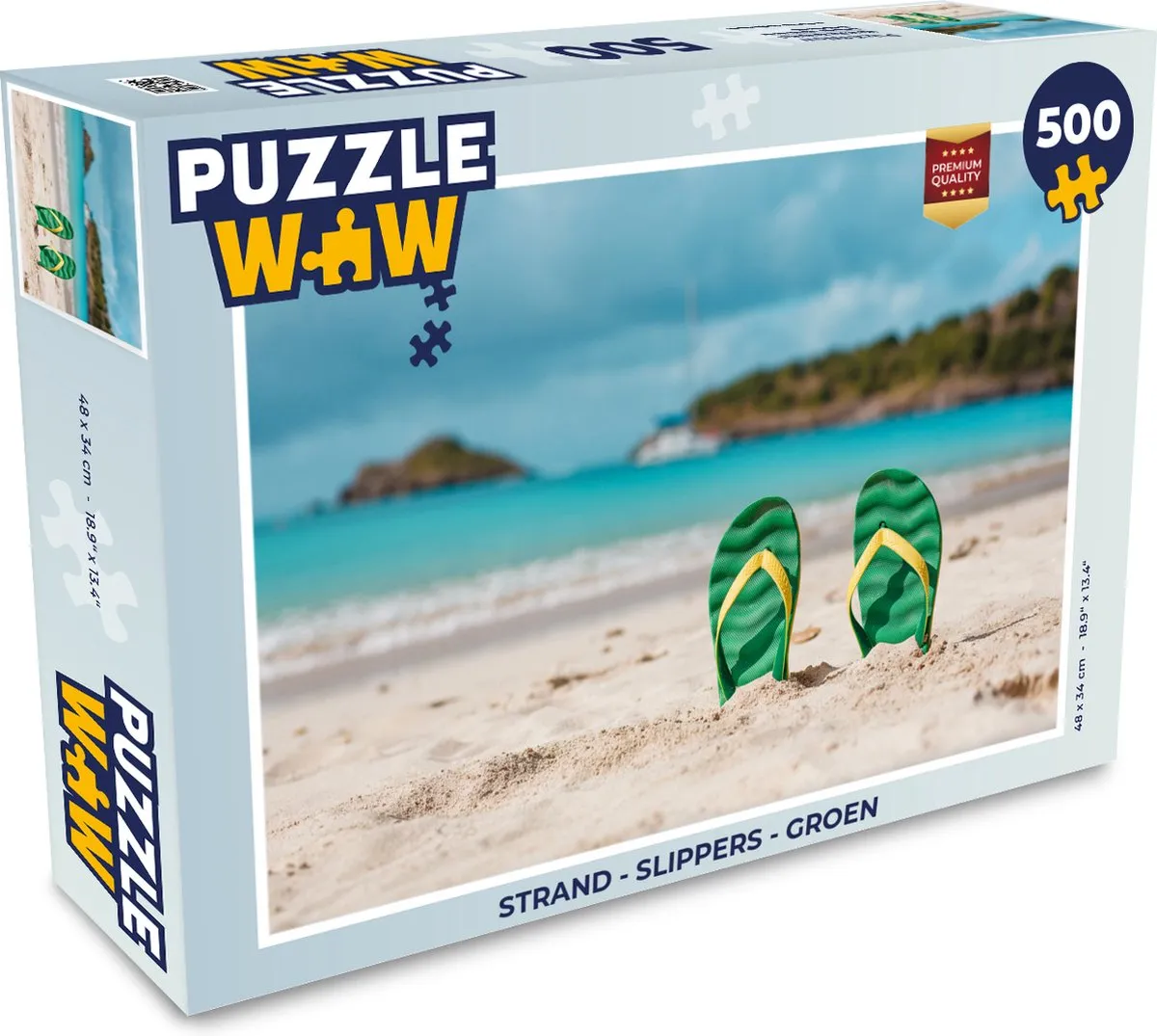 PuzzleWow Strand Slippers Puzzel 500 Stuks - Multicolor
