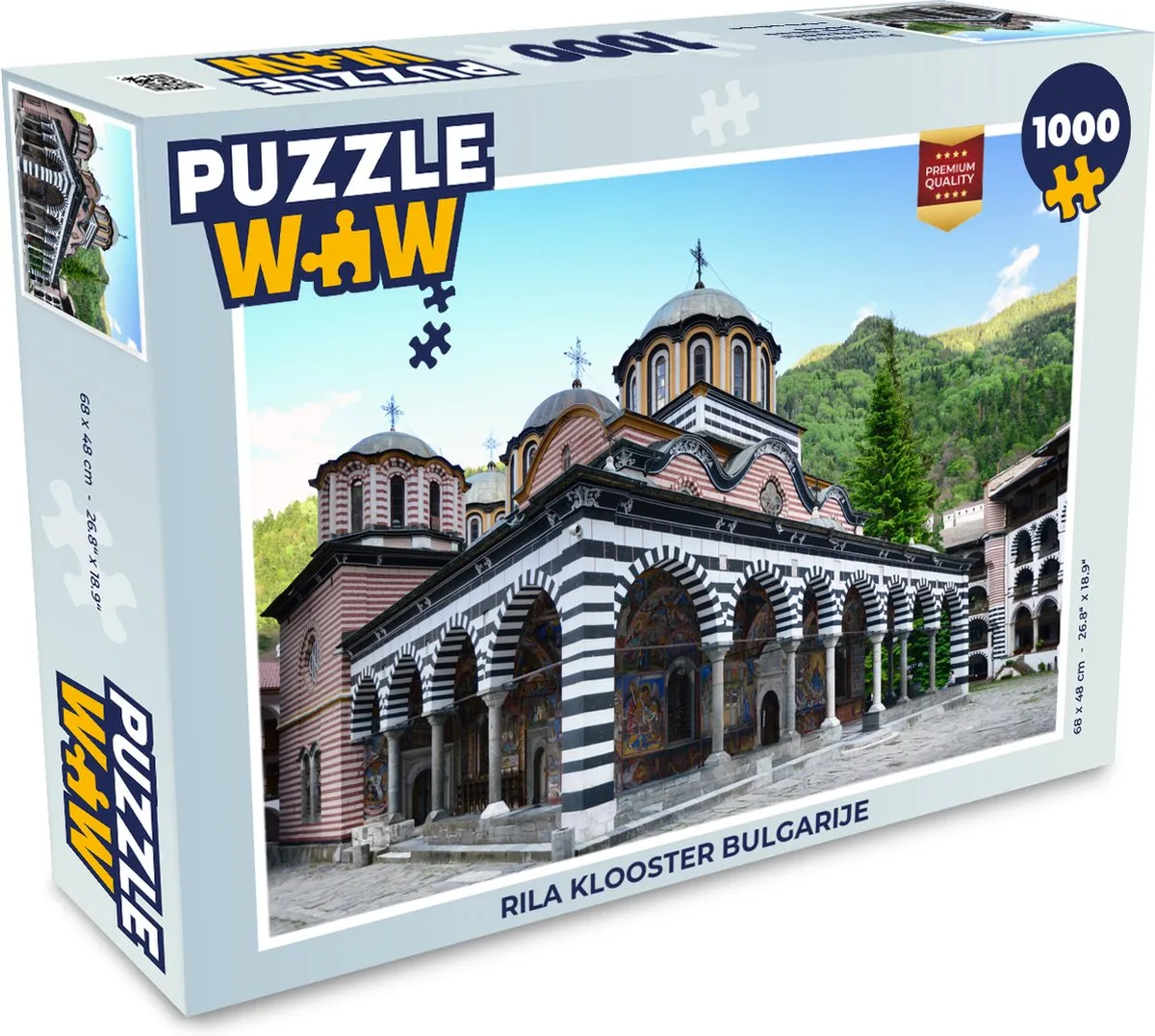 PuzzleWow Rila klooster Bulgarije Legpuzzel 1000 Stuks - Multicolor