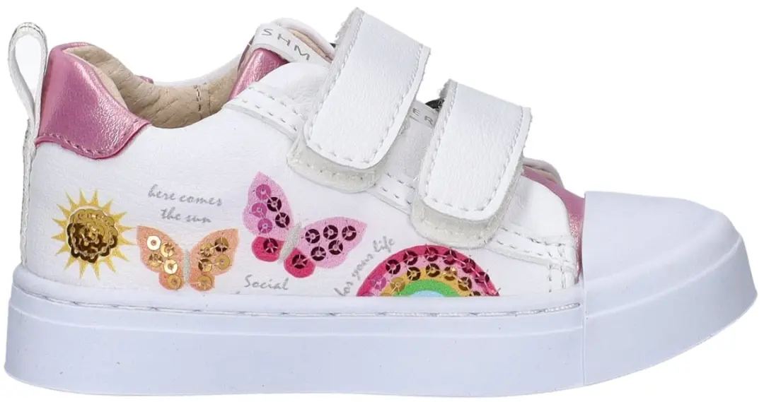 Shoesme Witte Sneaker Met Vlinders