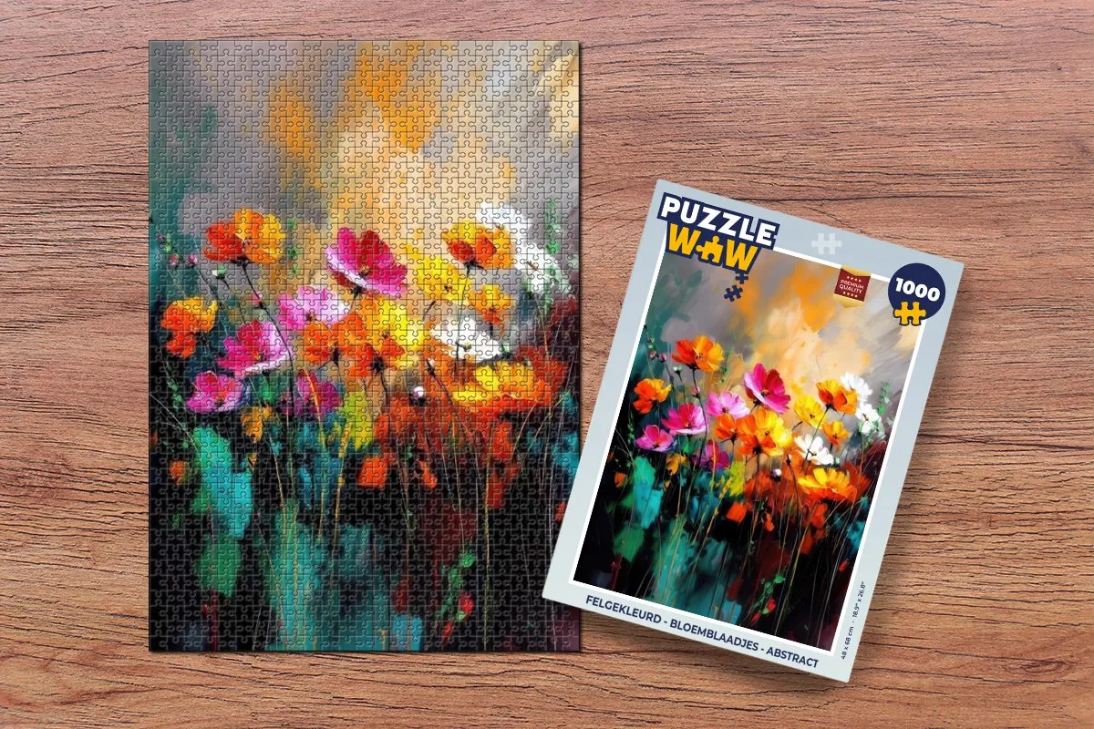 PuzzleWow Bloemblaadjes Abstract Legpuzzel 1000 Stukjes
