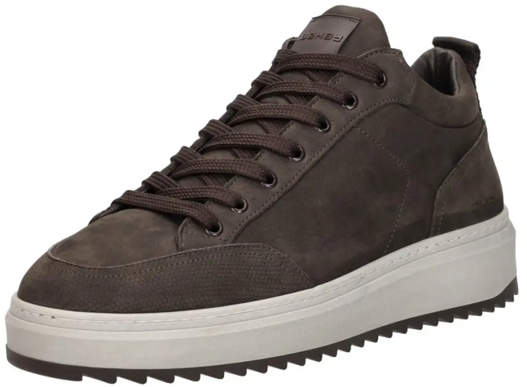 Rehab Russel Nub Sneakers Laag - Donkerbruin - Maat 42 - afbeelding 4 van 6