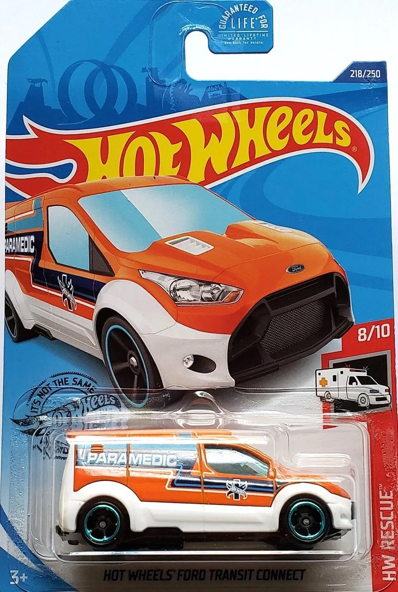 Hot Wheels Ford Transit Connect Voertuig 7cm - Oranje