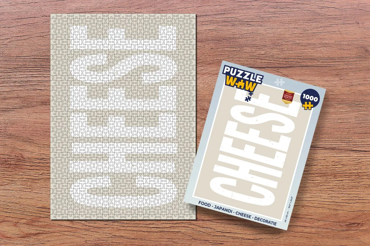 PuzzleWow Japandi Cheese Legpuzzel 1000 Stuks