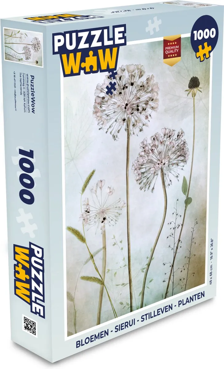 PuzzleWow Bloemen Legpuzzel 1000 Stuks - Multicolor