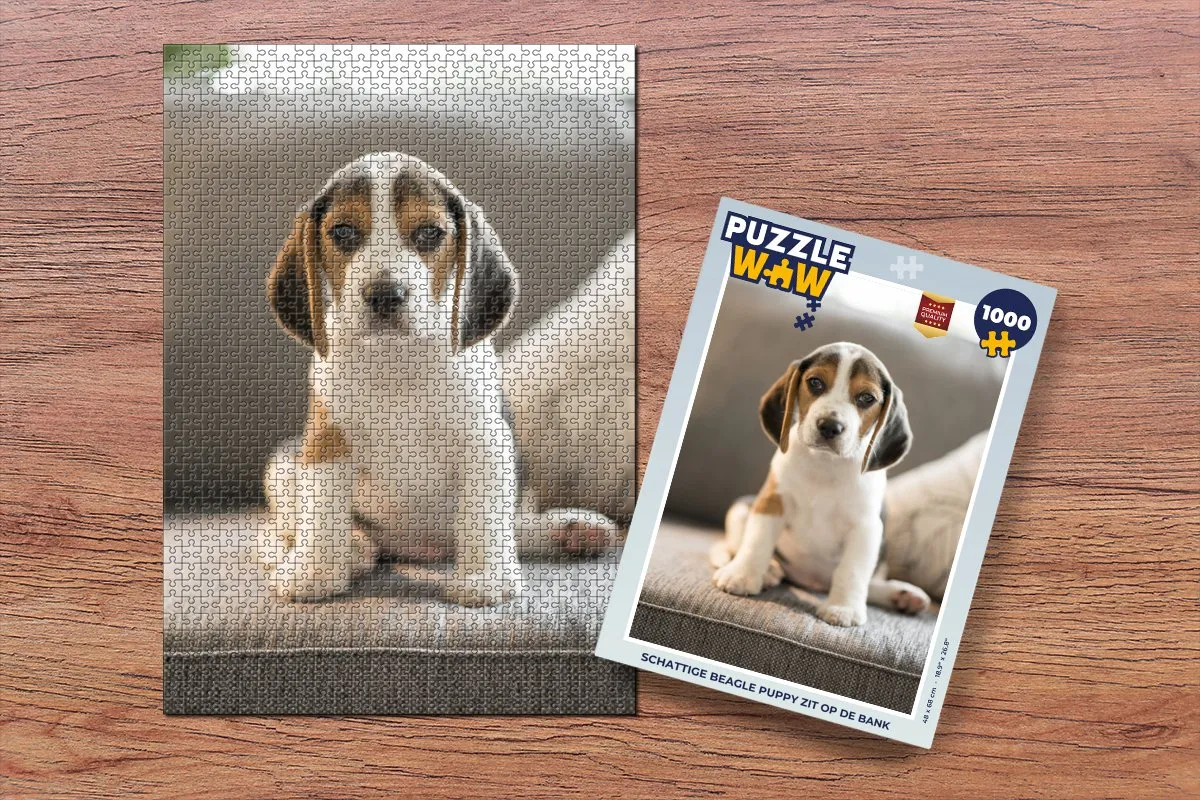 PuzzleWow Legpuzzel Schattige Beagle 1000 Stuks - Multicolor