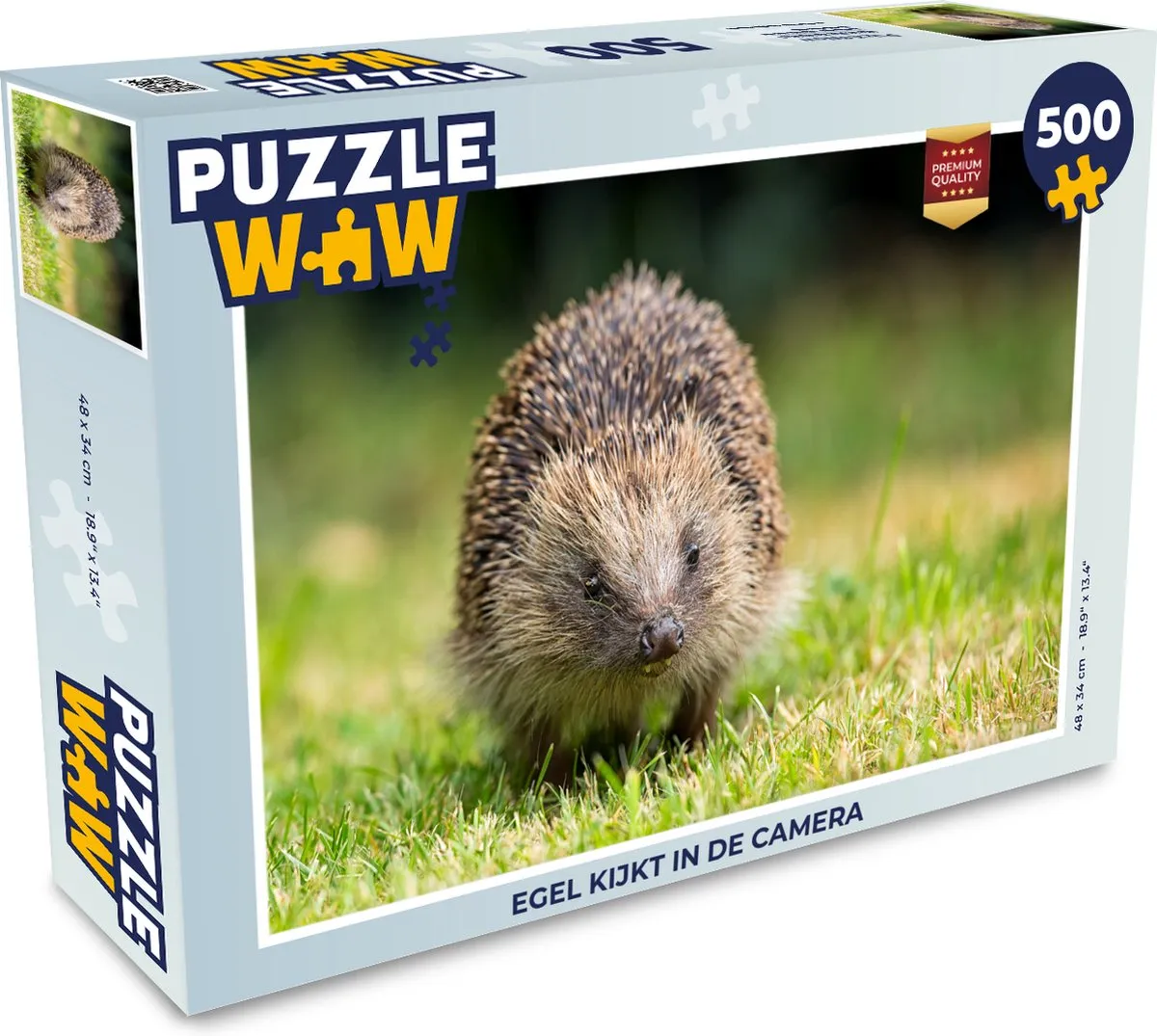 PuzzleWow Legpuzzel Egel 500 Stuks - Multicolor