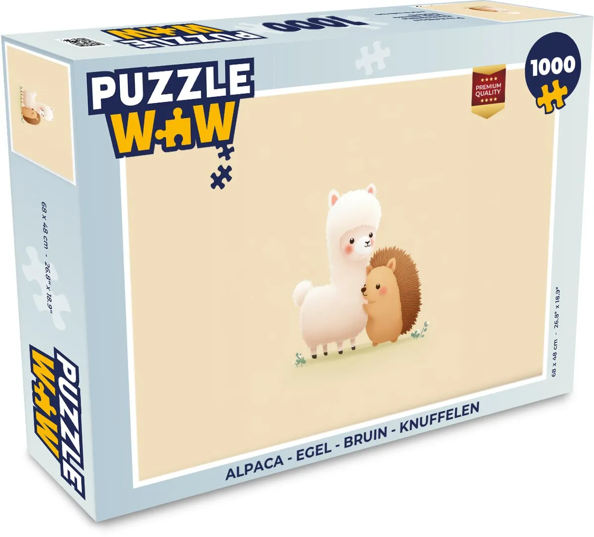PuzzleWow Alpaca Egel Legpuzzel 1000 Stuks