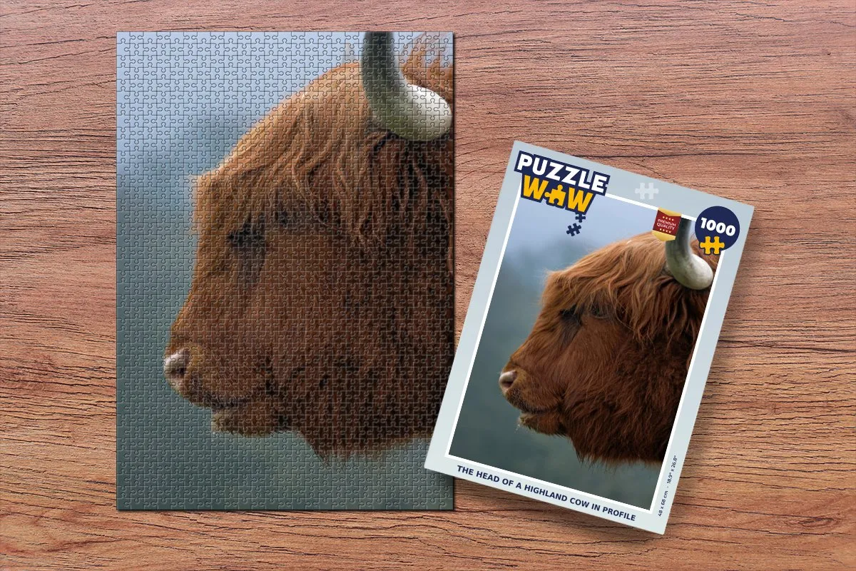 PuzzleWow Schotse Hooglander Legpuzzel 1000 Stuks - Multicolor