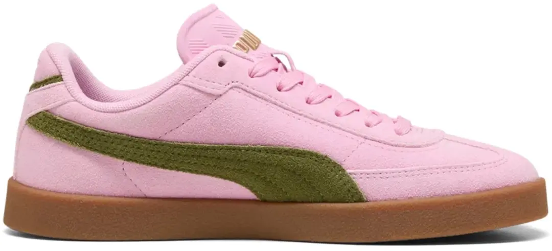 PUMA Club II Era Suede Sneakers - Pink Shimmer/Olive Green - afbeelding 3 van 6