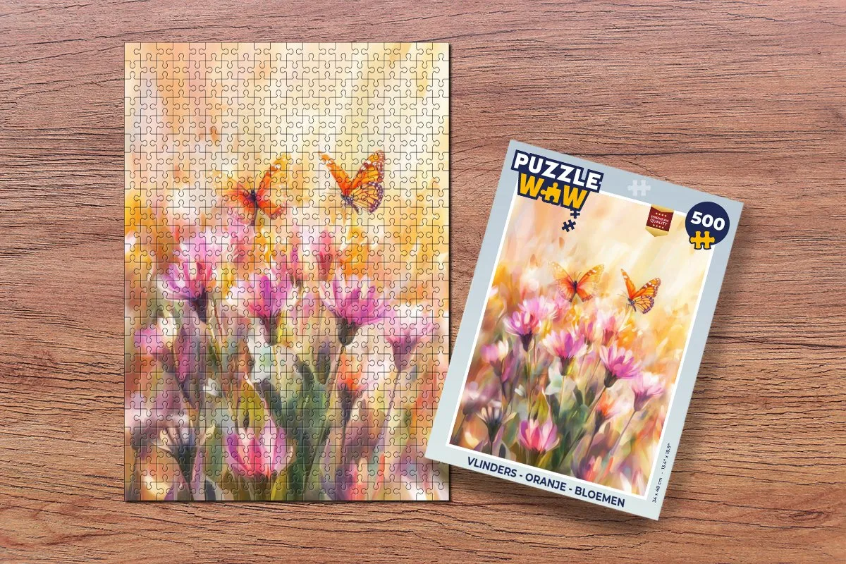 PuzzleWow Vlinders Legpuzzel 500 Stuks - Kleurrijk