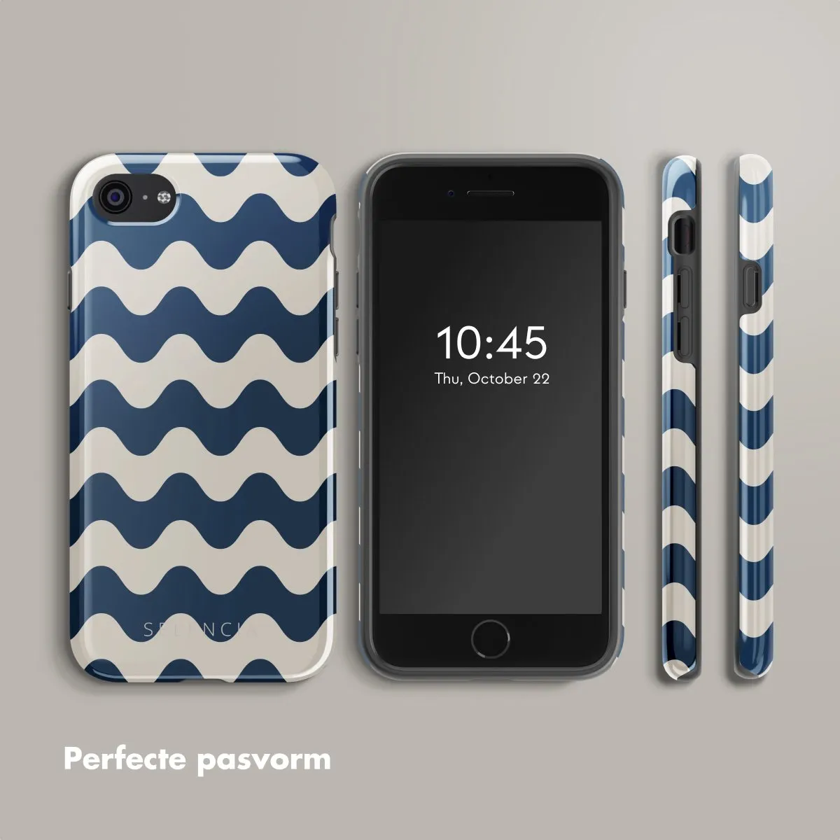 Selencia Wave Vibes Classic Blue Hoesje - iPhone 6/7/8/SE (2020/2022)