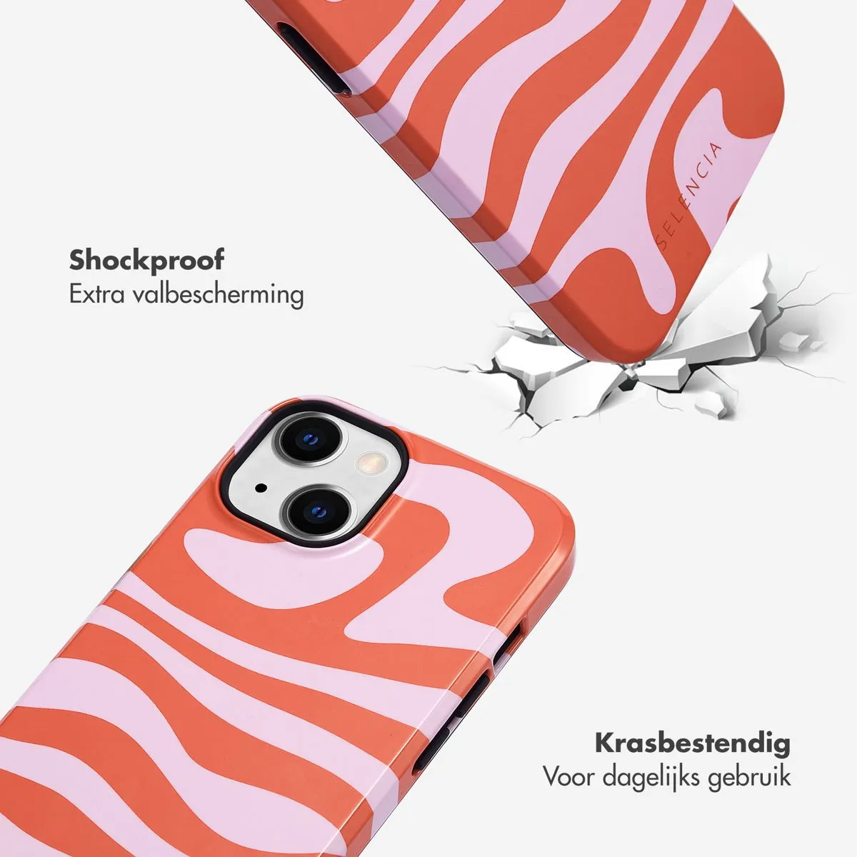 Selencia Hoesje iPhone 14 Dream Swirl Pink