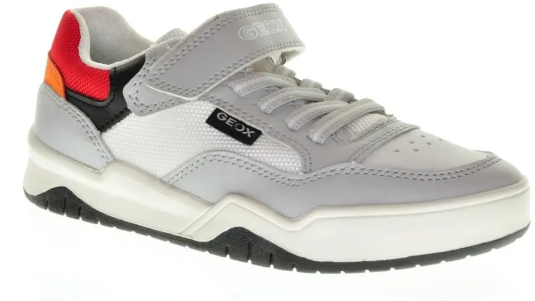 Geox Perth Grey Red Sneaker Met Velcro maat 34
