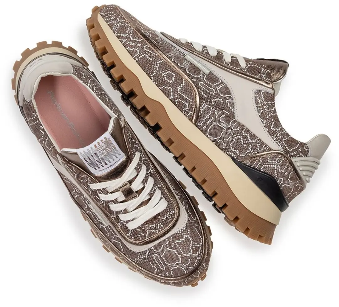 Floris van Bommel Grommi 02.13 Dames Sneakers - Bruin - Maat 37 - afbeelding 6 van 6