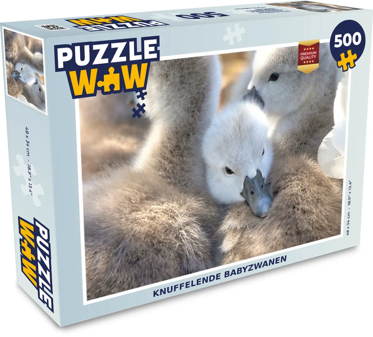 PuzzleWow Zwanen Legpuzzel 500 Stuks - Multicolor