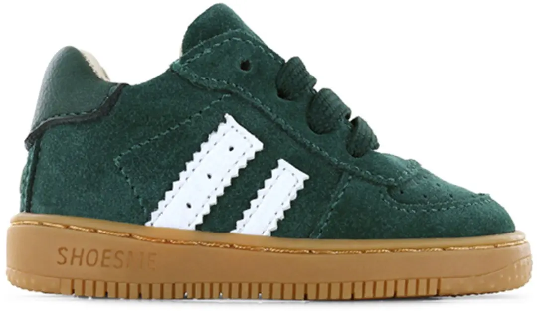 Shoesme Suède Sneakertje Kinderen - Donkergroen - Maat 21 - afbeelding 3 van 6